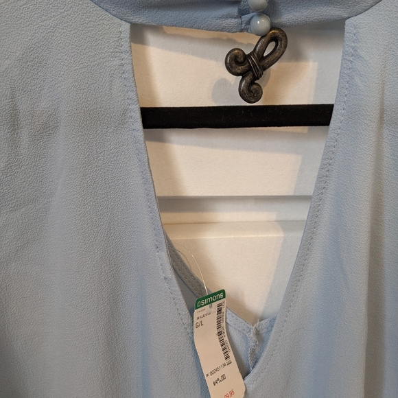 Simon's blue sheer retro top - Picture 4 of 4